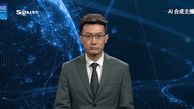 Čínský moderátor - umělý inteligent Čchiou Chao.
