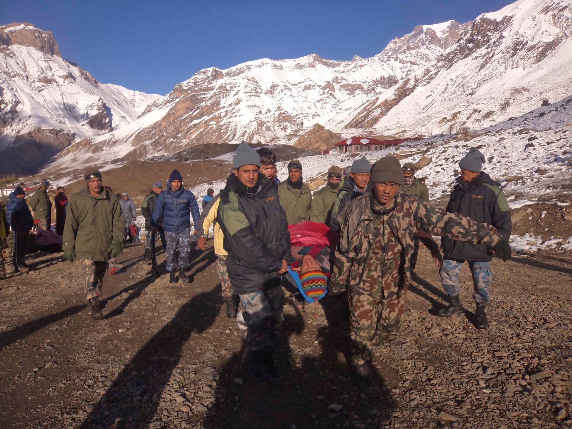 Záchranná akce v Nepálu