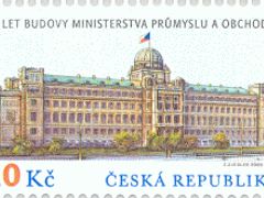 K výročí 75 let od zprovoznění sídla ministerstva průmyslu a obchodu vyšla i poštovní známka