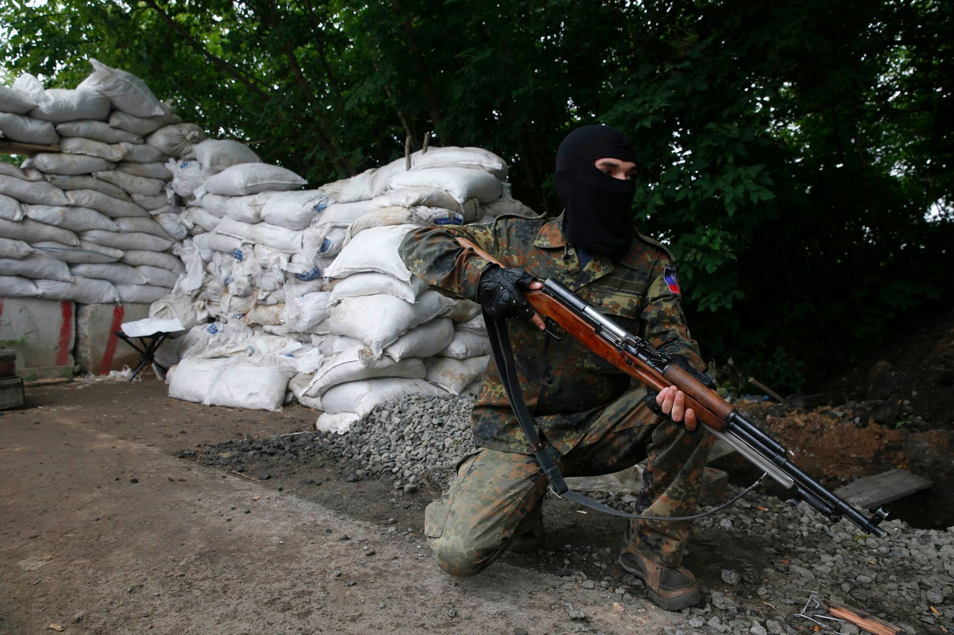 Ukrajina - Doněck - separatista - ozbrojenec