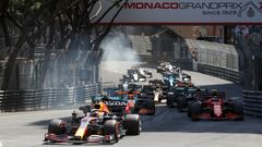 Max Verstappen v Red Bullu v čele Velké ceny Monaka F1 2021