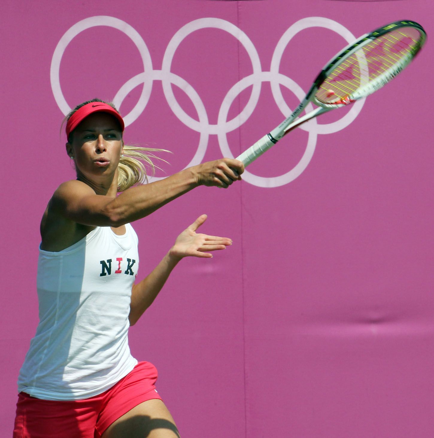 Londýn 2012 - tenis, trénink (Andrea Hlaváčková)
