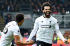 Mohamed Salah slaví gól Liverpoolu