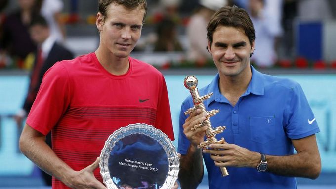 Tomáš Berdych a Roger Federer