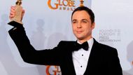 Jim Parsons - další cena za roli Sheldona Coopera v seriálu Teorie velkého třesku.