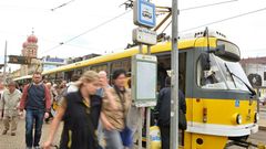 Plzeň - MHD - tramvaje - zastávka Sady Pětatřicátníků
