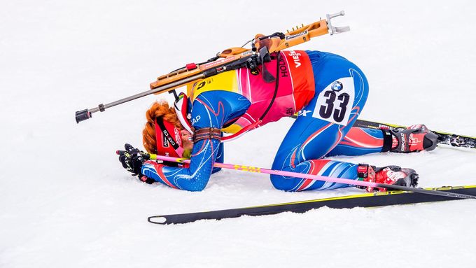 Prohlédněte si fotografie ze sprintu žen v rámci světového biatlonového šampionátu v Oslu, v němž byla Gabriela Soukalová kousíček od medaile.