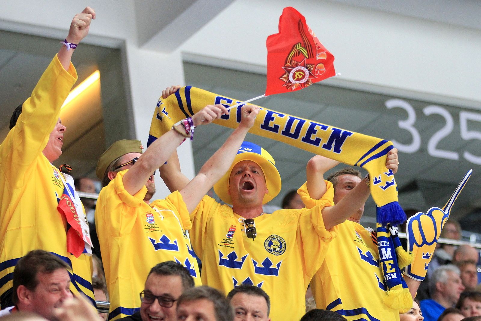 MS 2016, Česko-Švédsko: švédští fanoušci