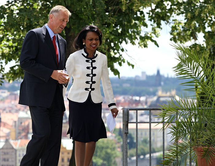 Mirek Topolánek a Condoleezza Riceová