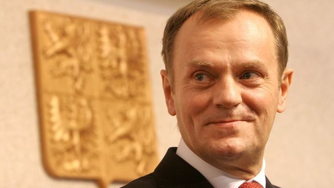 Polský premiér Donald Tusk během lednové návštěvy Prahy
