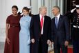 Michelle Obamová, Melania Trumpová, Donald Trump a Barack Obama
