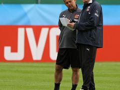 Former national team coach Karel Brueckner (right) and Petr Rada as his assistant