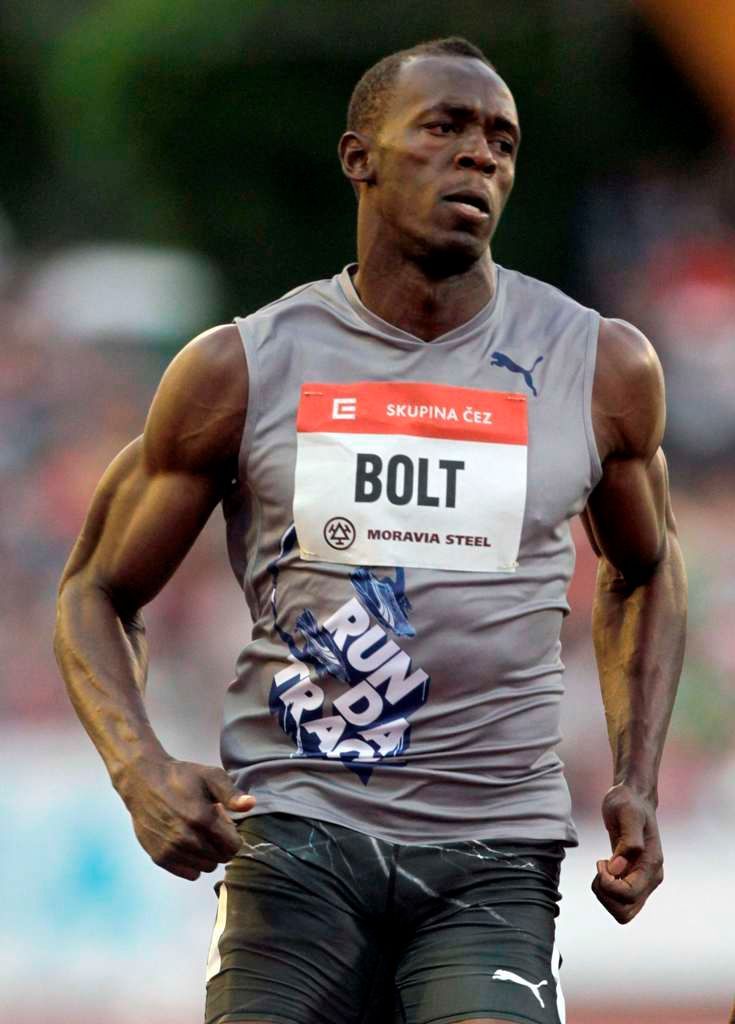 Usain Bolt na Zlaté tretře v Ostravě v roce 2011