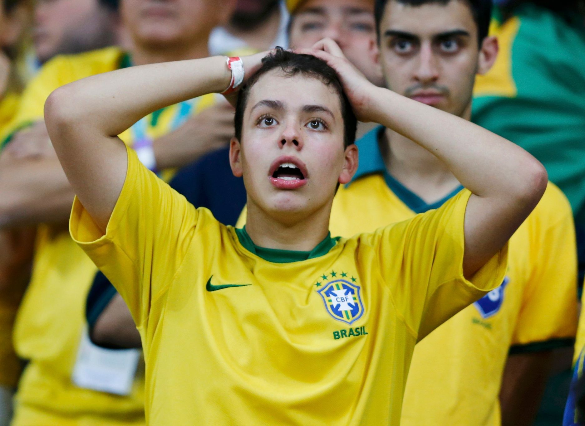 Fanoušci Brazílie v semifinále na MS ve fotbale 2014
