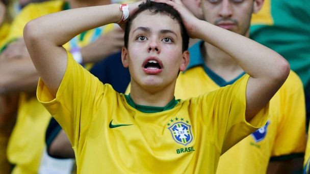 Fanoušci Brazílie v semifinále na MS ve fotbale 2014