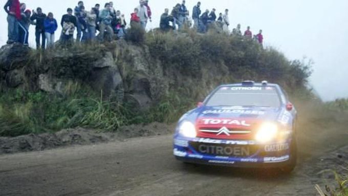 Sebastien Loeb s Citroenem Xsara Argentinské rally v Cordobě