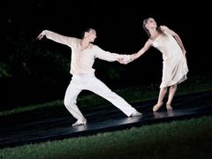 Balet Romeo a Julie před otáčivým hledištěm v Českém Krumlově