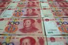 Čínské bankovky.