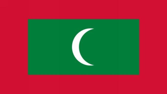 Vlajka souostroví Maledivy.