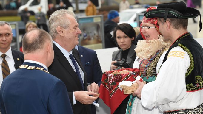 Prezident Miloš Zeman na návštěvě Olomouckého kraje.