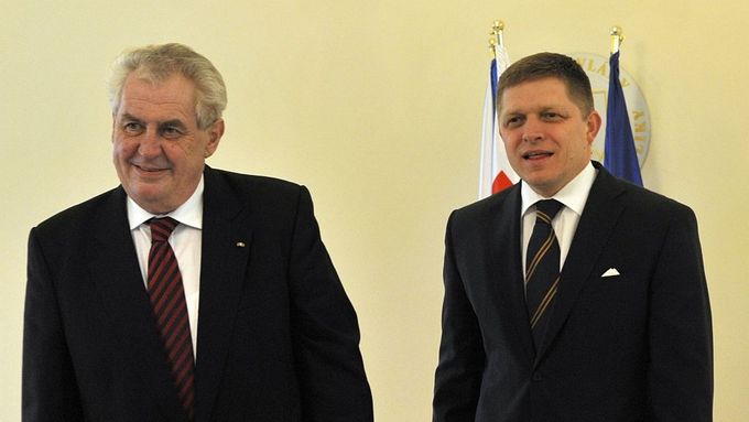 Miloš Zeman a slovenský premiér Robert Fico