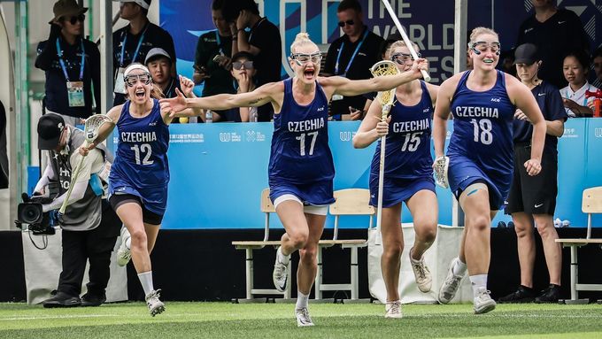 Radost českých reprezentantek na Světových hrách v Číně