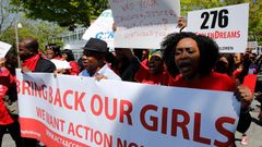 Demonstrace za podporu dívek unesených v Nigérii