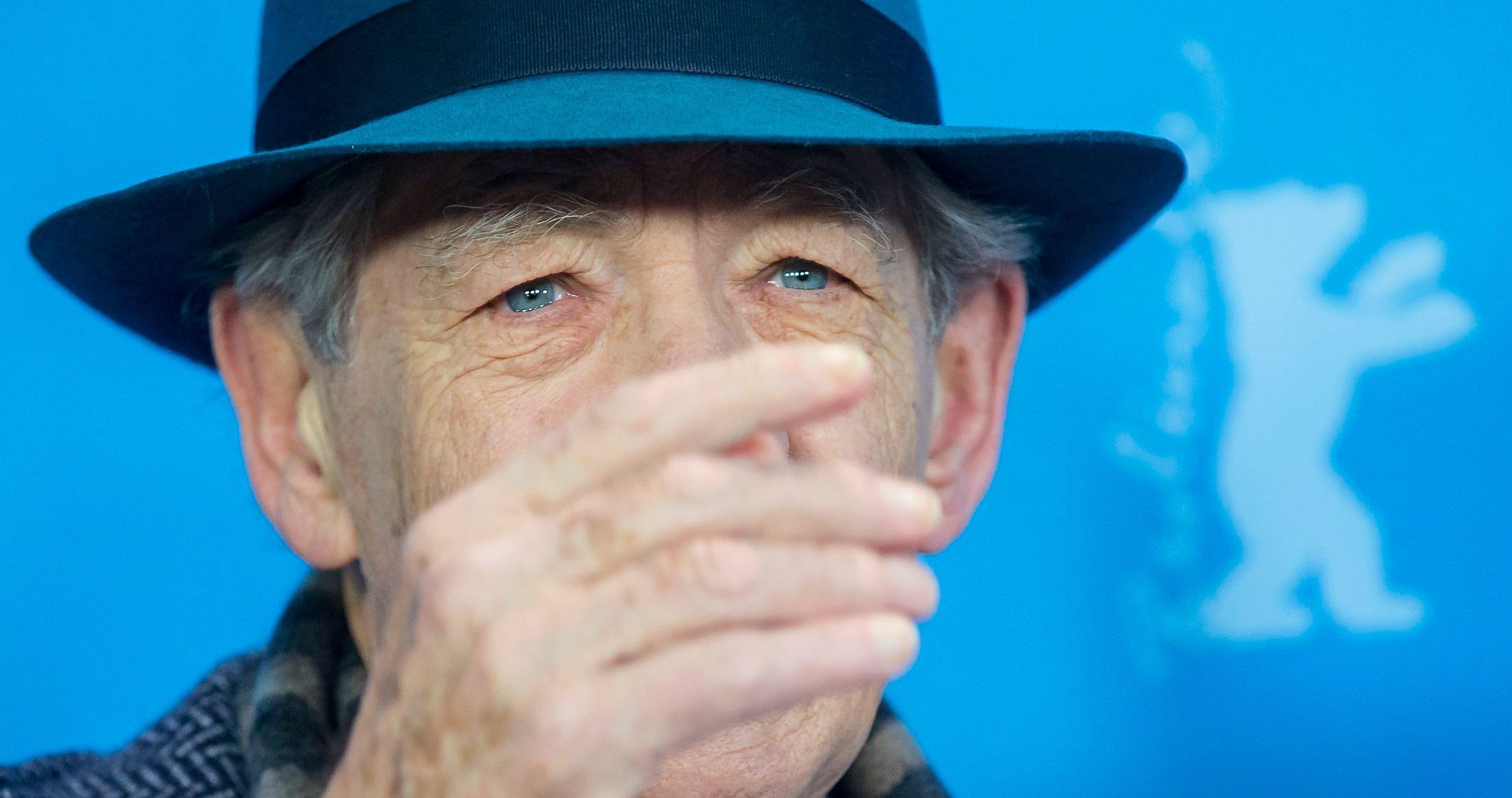 Actor McKellen poses during a photocall to promote the movie &quot;Mr. Holmes&quot; in the Panorama section at the 65th Berlinale International Film Festival in Berlin