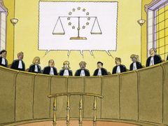 European Court in a comic book, the goal of which is to medialize their role