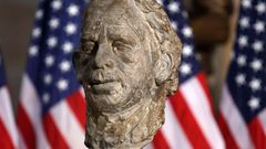 Bust of Vaclav Havel is unveiled in the U.S. Capitol in Washington