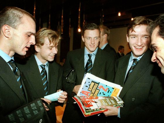 Konfederační pohár 1997 Čeští fotbalisté před odletem na Konfederační pohár 1997