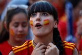 Ještě během zápasu měla takové nervy jedna ze španělských seňorit rovněž v Madridu.