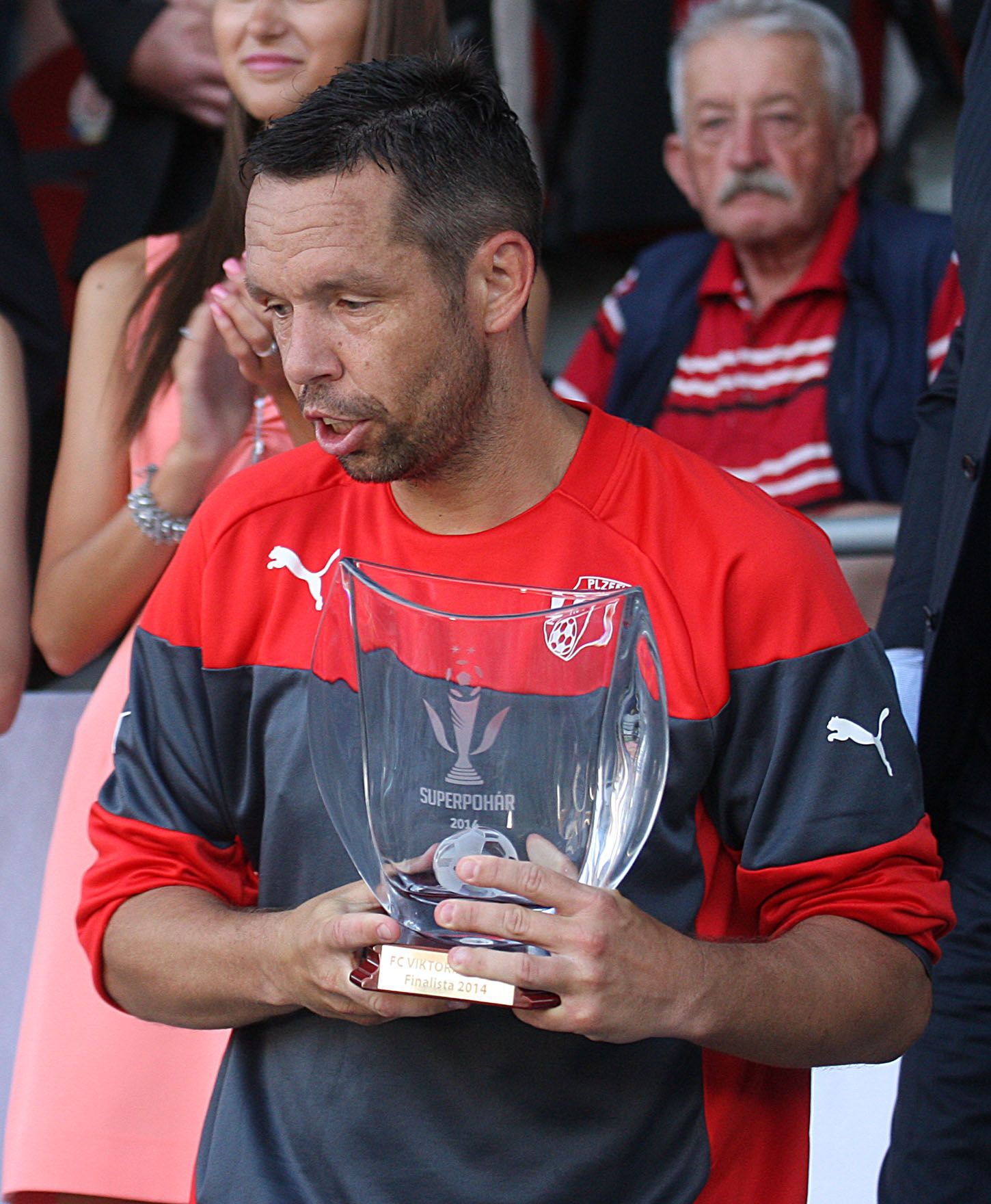 Superpohár 2014, Sparta-Plzeň: Pavel Horváth s trofejí pro poraženého