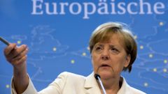 Angela Merkelová na summitu v Bruselu