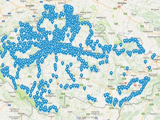 1200 pohřebišť (k 17. 4. 2017) Roman Bláha hřbitov