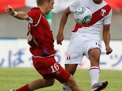 Daniel Kolář při zápase proti Peru.