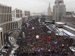 Protiputinovská demonstrace v Moskvě.