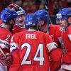 Hokej, MS 2013: Česko - Norsko: Zbyněk Michálek (2), Zbyněk Irgl (24), Petr Hubáček (11)