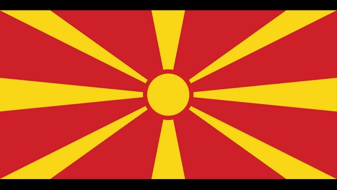 Makedonská vlajka, ilustrační foto.