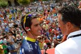 Před startem 2. etapy se potkal na pódiu s jinou španělskou cyklistickou hvězdou - pětinásobným vítězem Tour de France Miguelem Indurainem, který paradoxně domácí Grand Tour ale nikdy nevyhrál.
