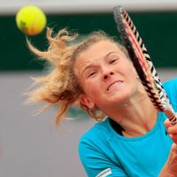 Kateřina Siniaková Kateřina Siniaková v osmifinále French Open 2019