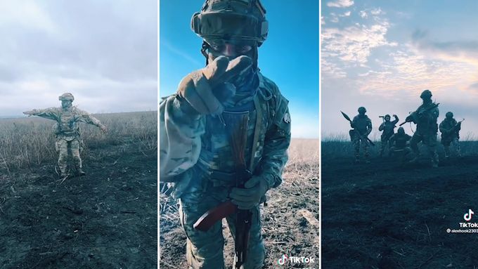Ukrajinský voják nahrává na TikTok zábavná videa, aby jeho dcera věděla, že je v pořádku