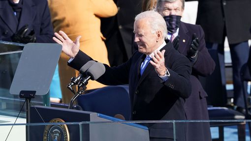 Americký prezident Joe Biden během své inaugurace.