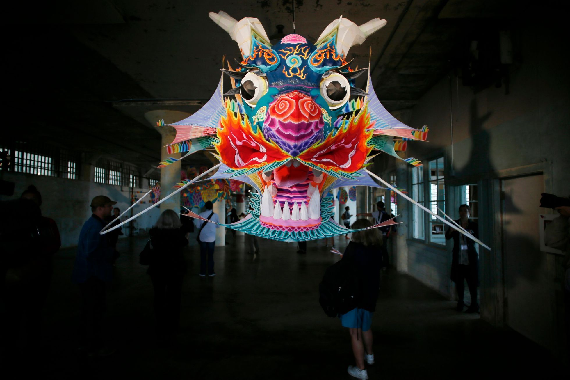 Ai Weiwei's installation &quot;With Wind&quot; is presented on the Golden Gate National Recreation Area's Alcatraz Island near San Francisco