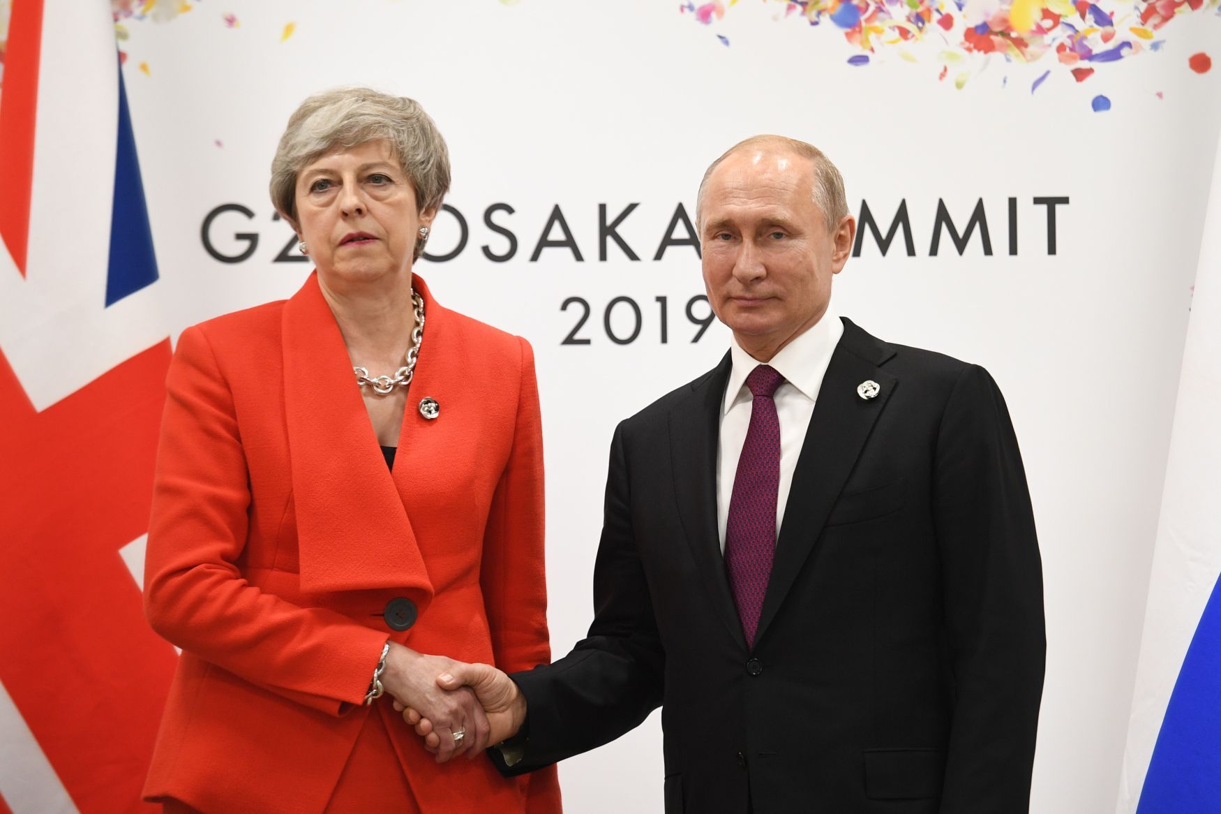 Theresa Mayová a Vladimir Putin