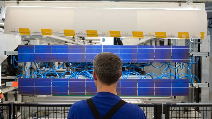 Výroba v továrně SolarWorld.