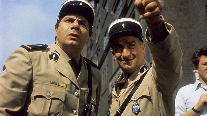 Michel Galabru a Louis de Funès ve filmu Četník v New Yorku