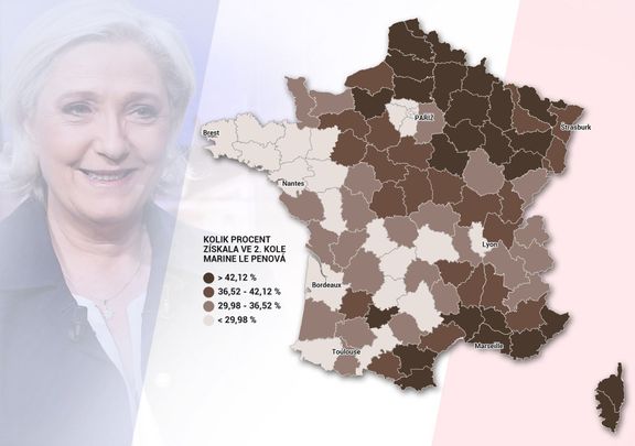 Kde Francouzi volili Marine Le Penovou?