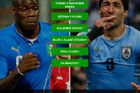 Grafika: Balotelli vs Suárez. Kdo rozhodne zápas o všechno?