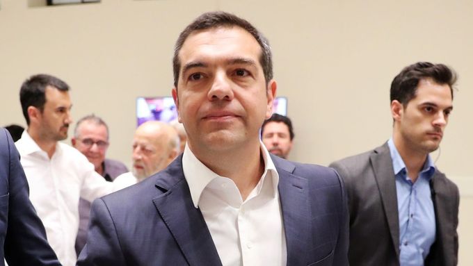 Alexis Tsipras během voleb v Řecku.